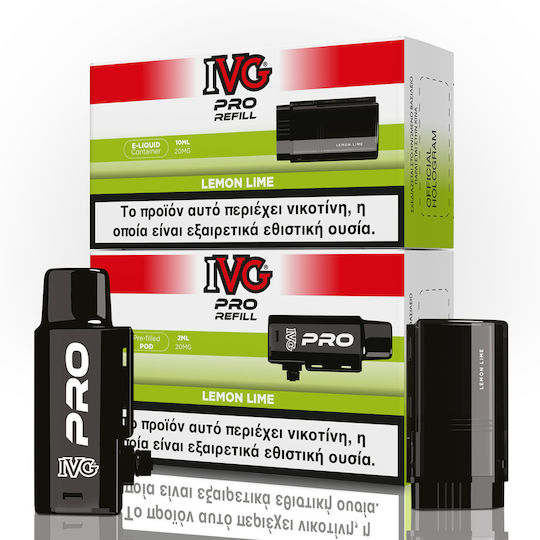 IVG Електронна Цигара за Еднократна Употреба Lemon Lime 2ml 20mg Жълта