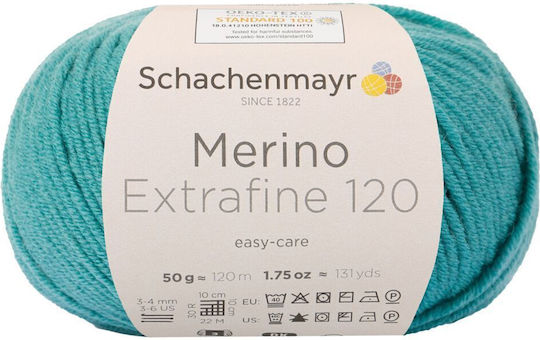 Schachenmayr Merino Extrafine 120 Din Lână Turcoaz Albastru 120m 50gr