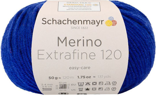 Schachenmayr Merino Extrafine 120 Din Lână Albastru Electric 120m 50gr