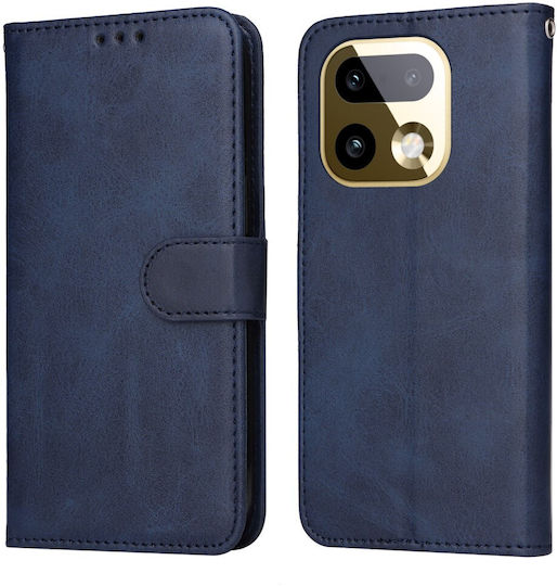 Realme 16 Pro+ 5g Oem Flip Brieftasche Synthetisches Leder Pu Tpu Blau Wallet Stand
