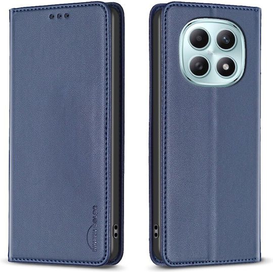 Калъф Xiaomi Poco M8 5g Redmi Note 15 5g Redmi Note 15 4g Binfen Цвят Bf18 Flip Портфейл Изкуствена Кожа Pu Tpu Син Wallet Стойка