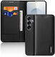 Case Samsung Galaxy S26 Plus 5g Dux Ducis Hivo Series Flip Wallet Genuine Leather Black Rfid Wallet Stand