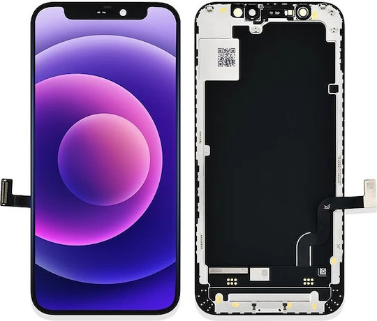Screen with Touch Mechanism and Frame for iPhone 12 mini Black