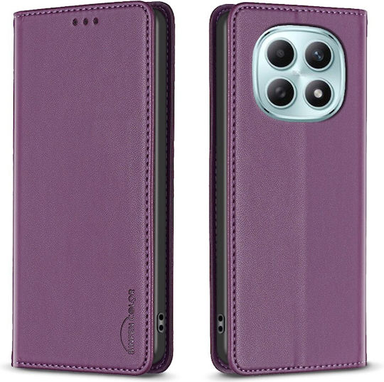 Xiaomi Redmi Note 15 Pro 5G Binfen Case Color Bf18 Flip Synthetic Leather PU TPU Dark Purple Wallet Stand