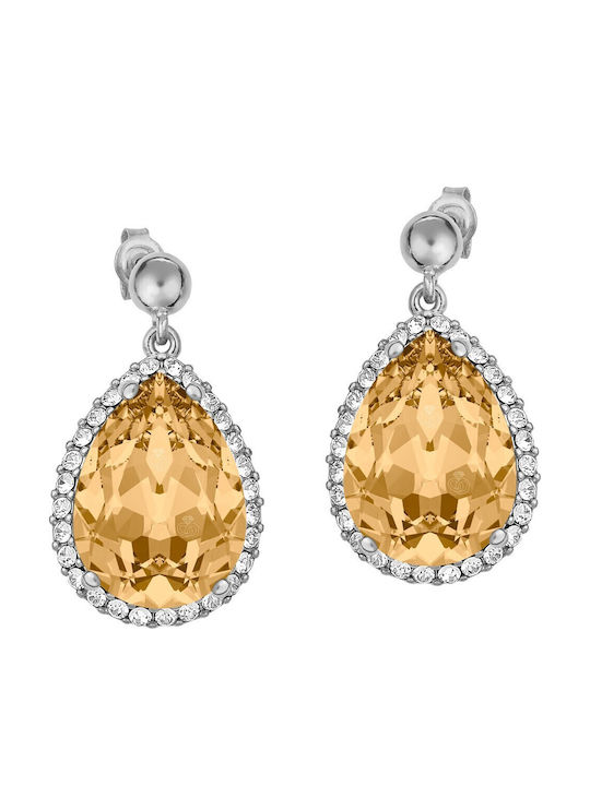 Verorama Rosette Silver Gold Plated Earrings