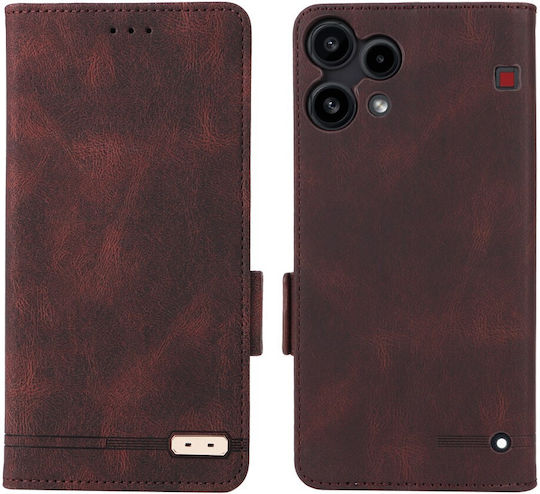 Handyhülle Nothing 3a Lite 5g Oem Flip Brieftasche Synthetisches Leder Pu Tpu Braune Wallet Stand