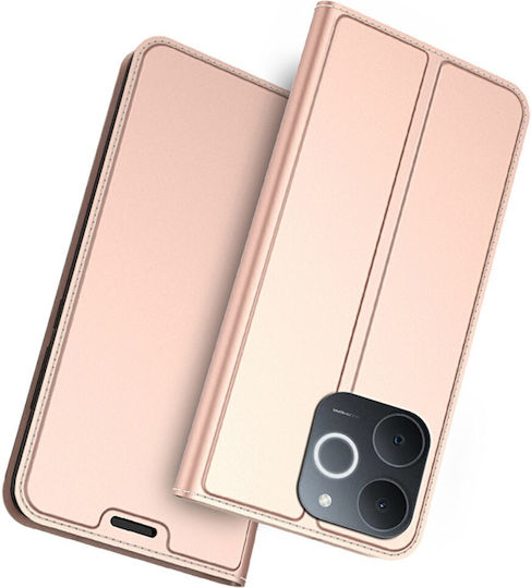 Handyhülle Realme Note 70T Oem Flip Brieftasche Synthetisches Leder Pu Tpu Rose Gold Wallet Stand