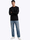 Langarm Herrenbluse Schwarz
