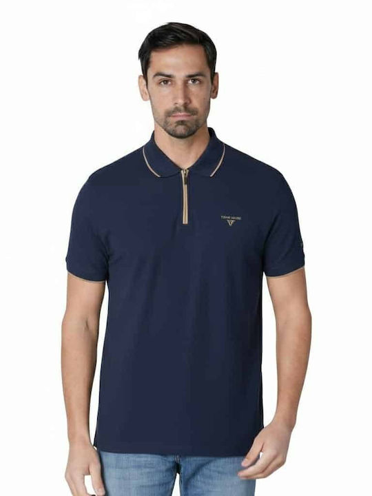 Frank Tailor Kurzarm Herrenbluse Blau