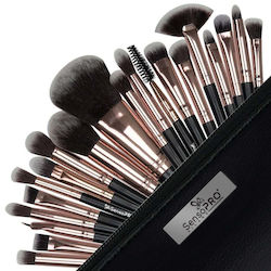 Set 20 Sensopro Milano Schwarze Gold Make-up Pinsel + Geschenkbeutel