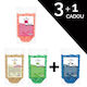Set 3+1 Free Elastic Wax Granules Sensopro Milano Mix Pack 100g