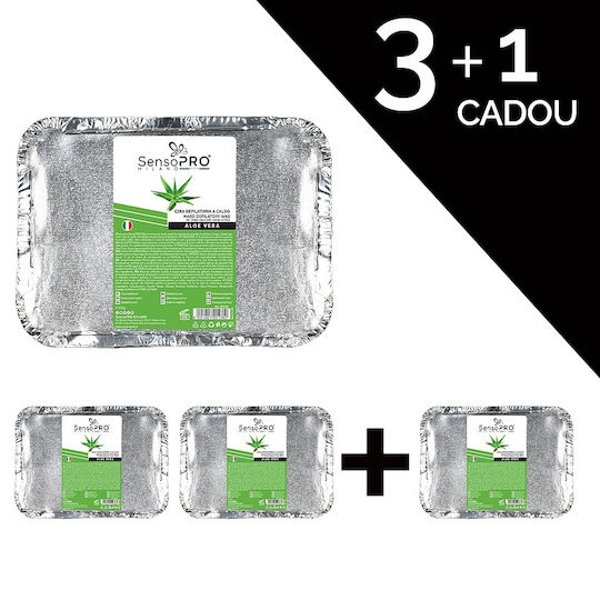 Set Ceară Depilatoare 3+1 Gratuit Ceară Tradițională Sensopro Milano Aloe Vera 500g