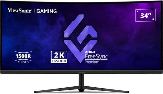 Viewsonic VX3418C-2K Ultrawide VA HDR Curved Gaming Monitor 34" QHD 3440x1440 180Hz