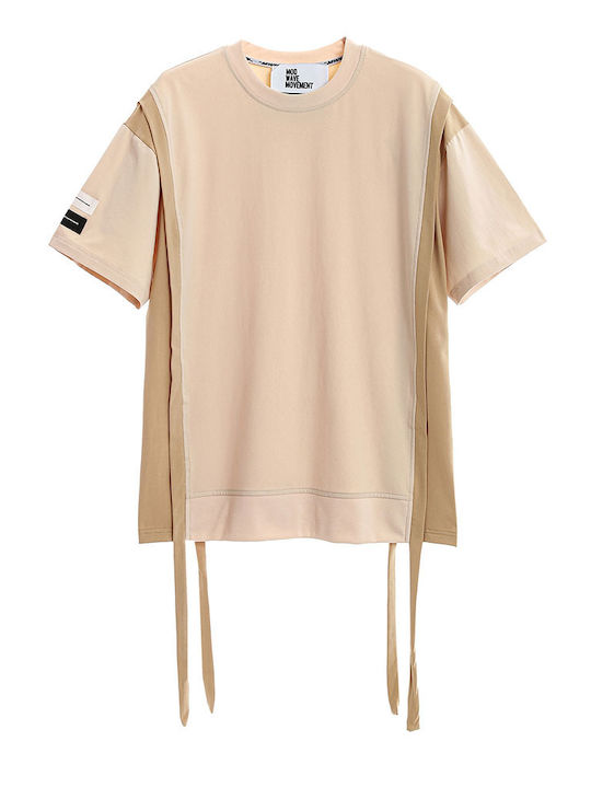 Mod Wave Movement T-shirt Μπεζ