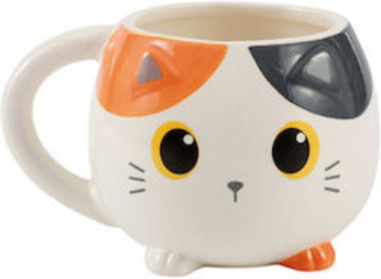 Ceramic Mug 410ml Orange Cat Chunky I-total Xl2568b