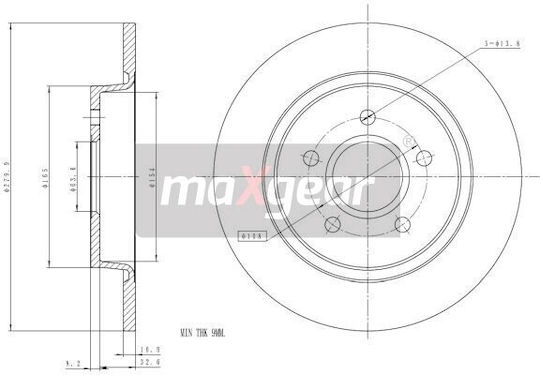 Диск За Автомобилни Спирачки Волво Отзад S40 V50 Focus 04 986479181