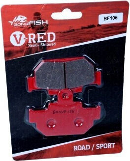 Bony Fish Organic Motorcycle Brake Pads for Suzuki Dr 600 Without ECE