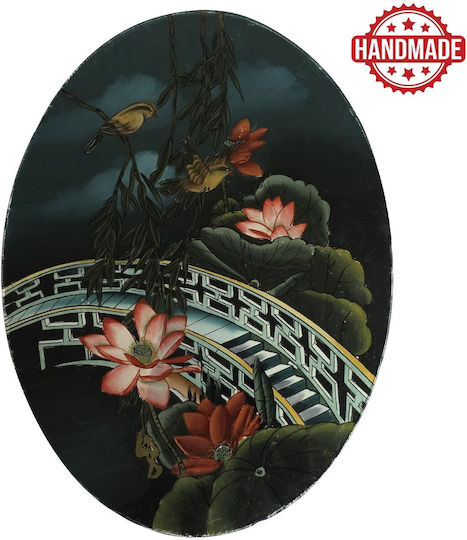 Artekko Glass Surface Hand Painted Reversed Painting 18.5x24.5 Cm