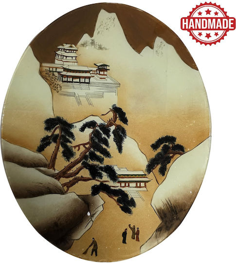 Artekko Glass Surface Hand Painted Reversed Painting 28.5x35.5 Cm
