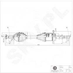 Ημιαξόνιο Nissan Qashqai Renault Koleos I Εμπρός Δεξιά 391001189r Ημιαξόνιο Nissan Qashqai Renault Koleos I Εμπρός Δεξιά 391001189r