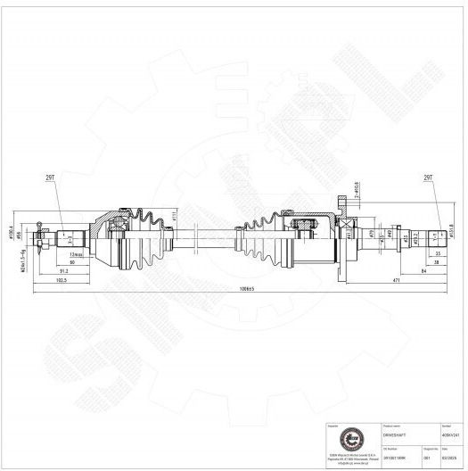 Jumătate De Axă Nissan Qashqai Renault Koleos I Față Dreapta 391001189r