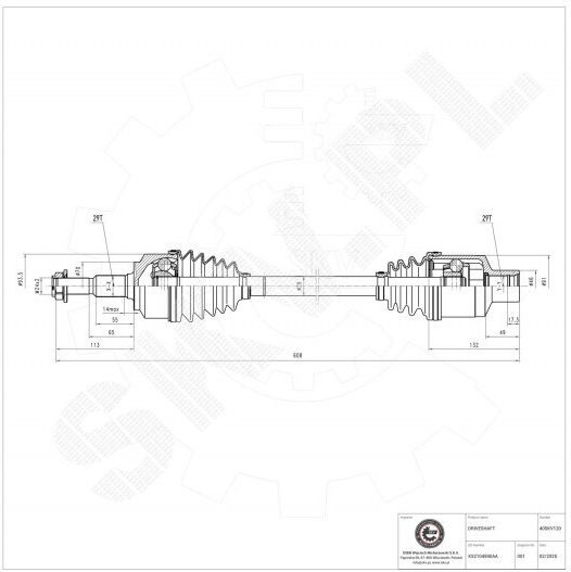 Jumătate De Axă Jeep Commander Grand Cherokee Iii Față Dreapta K52104590aa