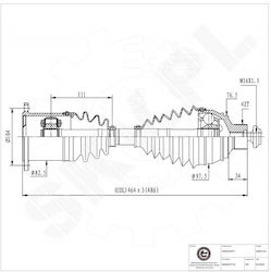 Ημιαξόνιο Audi A4 A5 Εμπρός Αριστερό Δεξί 8w0407271e