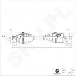 Половин Ос Audi A3 Q2 Q3 TT Seat Leon Skoda Octavia VW Golf Passat Tiguan Преден Ляв 5N0407763FX