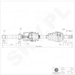 Ημιαξόνιο Κίνησης Citroen C5 Iii C6 Peugeot 407 Εμπρός Δεξιά 9682498480
