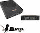 Subwoofer Audio Auto Activ Slim Sub Scaun 8"/10" Musicfire 1500w Cu Amplificator Integrat Bass Boost & Telecomandă Negru
