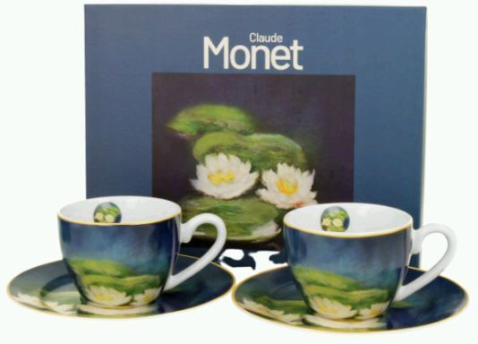 Σετ Φλιτζάνια Εσπρέσο Πιατάκια Duo Monet Nenufars 2 Τμχ