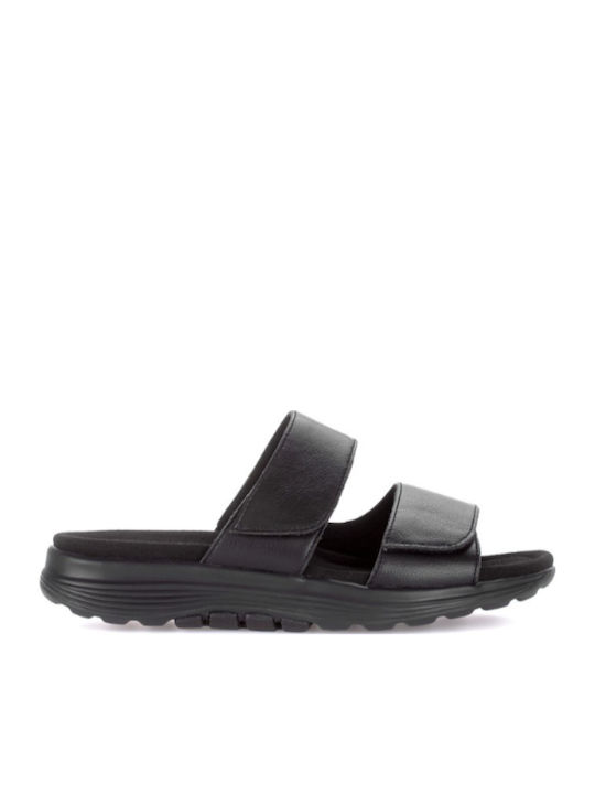 Gabor Leather Women's Anatomic Black Sandals