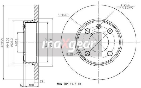 Volkswagen Skoda Front Brake Disc Felicia 2415019