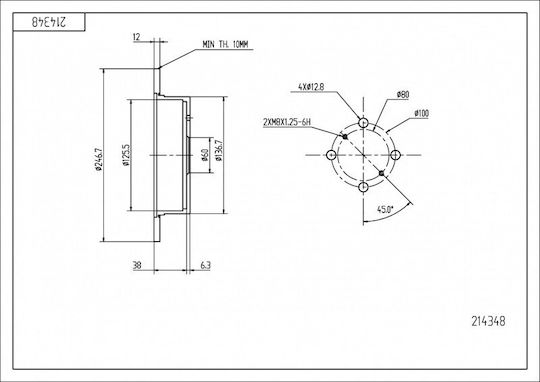 Disc Frână Partea Din Față Agila Wagon R+ 4700711