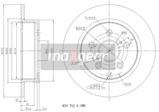 Δίσκος Φρένων Toyota Πίσω Corolla Verso 2004 08a35414