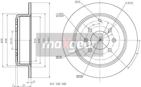 Disc Frână Peugeot Partea Din Spate 406 2.0 8693111