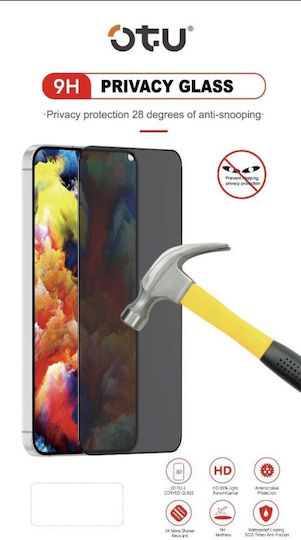 Otu Privacy Full Face Tempered Glass Screen Protector Compatible with Samsung Galaxy A32 5G