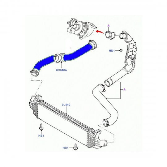 Αγωγός Intercooler Ford Mondeo Iv Galaxy S-max 1383684