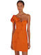 Summer Mini Dress for Wedding / Christening Orange Flower