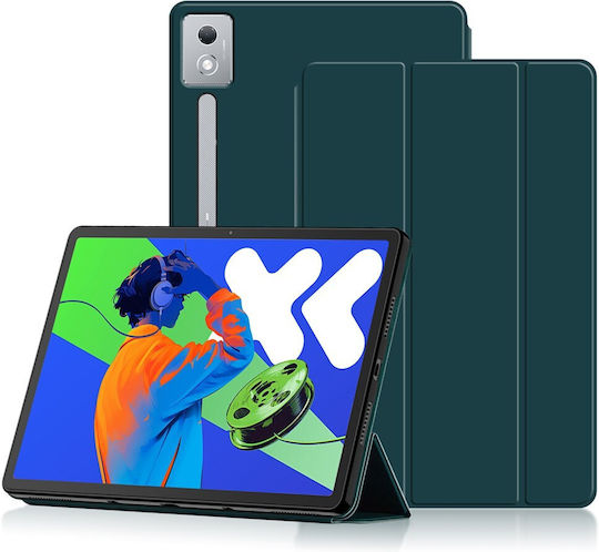 Калъф Lenovo Idea Tab Pro Xiaoxin Pad Pro 12.7 2025 Oem Флип Калъф Синтетична Кожа Pu Tpu Зелен Стойка