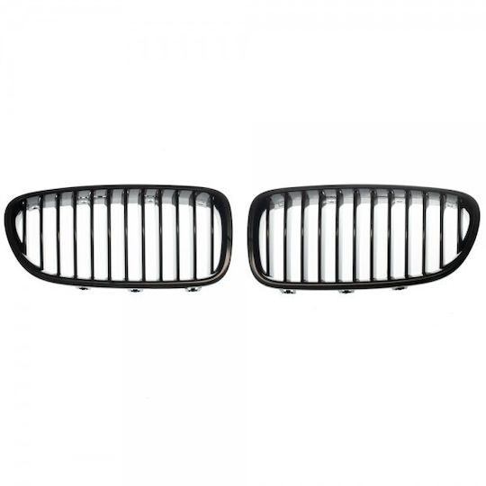BMW 5 F10 2009.12-2017 Glossy Black Car Decorative Mask Set of 2 Pieces