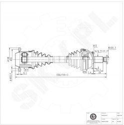 Ημιαξόνιο Μετάδοσης Κίνησης Seat Cordoba Ibiza Iii Skoda Fabia I Ii Roomster Vw Polo Iv Εμπρός Δεξιά 6q0407272dh