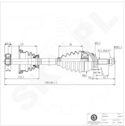 Ημιαξόνιο Κίνησης Dacia Logan Sandero Renault Logan I Sandero Εμπρός Αριστερό 7711497477 Ημιαξόνιο Κίνησης Dacia Logan Sandero Renault Logan I Sandero Εμπρός Αριστερό 7711497477