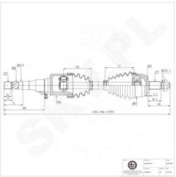 Ημιαξόνιο Fiat Doblo Εμπρός Δεξιά 51822813
