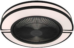 Atman Ceiling Fan 50cm with Light Fixture Black-White FAN-1005-BL Atman Ceiling Fan 50cm with Light Fixture Black-White FAN-1005-BL