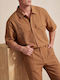 Μακρυμάνικo Overshirt Καφέ