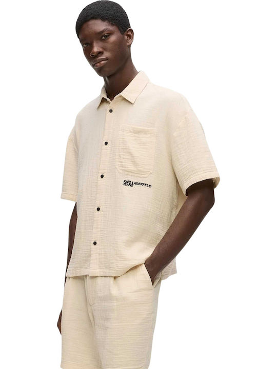 Karl Lagerfeld Short Sleeve Shirt Ecru