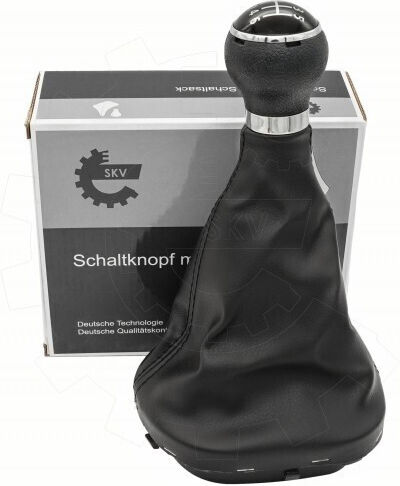 Levier Schimbător Viteze Fustă Din Piele VW Caddy Golf Touran Negru 1t0711456