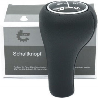Ford Focus I 1069044 5b Schwarzes Leder mit Chrom-Optik Schaltknopf