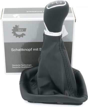 Skoda Octavia III Schaltknöpfe mit LED-Licht Schwarz Chrom Leder